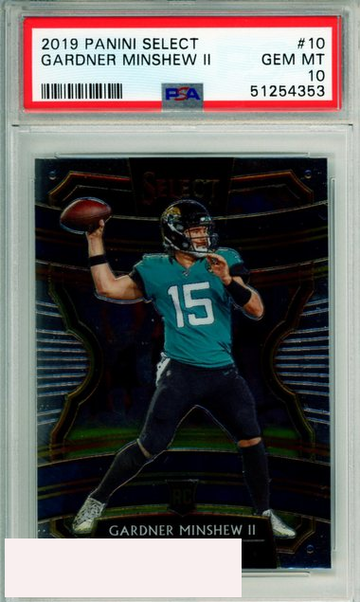 2019 PANINI SELECT GARDNER MINSHEW II #10 ROOKIE JAGUARS PSA GEM MT 10