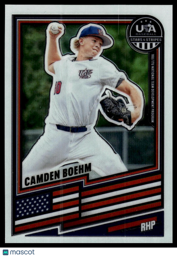 2026 Panini Stars & Stripes Prizm USA Baseball Camden Boehm #42