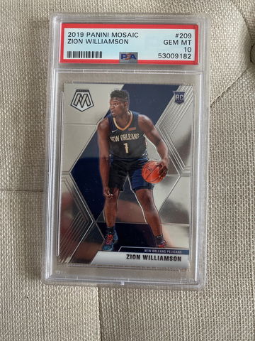 2019 Panini Mosaic Zion Williamson RC PSA 10 #209