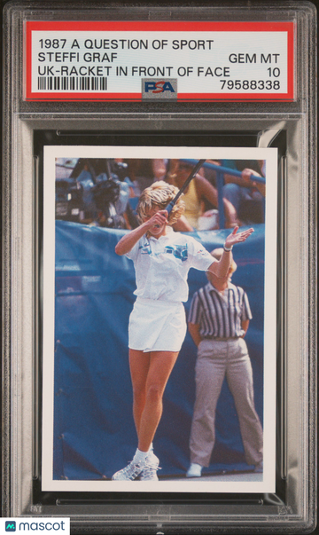 1987 A Question Of Sport Uk Steffi Graf RACKET IN FRONT OF FACE PSA 10