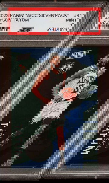 2023 Panini NSCC Silver Pack Jayson Tatum Blue /50 Boston Celtics PSA 9