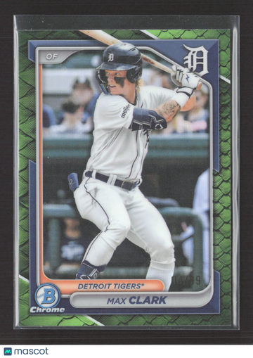 2024 Bowman Chrome Max Clark #BCP-195 Green Lunar Glow Refractor