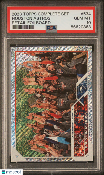 2023 Topps Complete Set Houston Astros #534 Retail Foilboard PSA 10