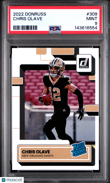 2022 Panini Donruss Chris Olave #309 Rookie PSA 9