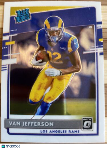 🔥2020 Donruss Optic Van Jefferson Rated Rookie Card RC Rams #176 Los Angeles