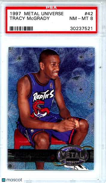 1997 Metal Universe Tracy Mcgrady #42 Rookie PSA 8