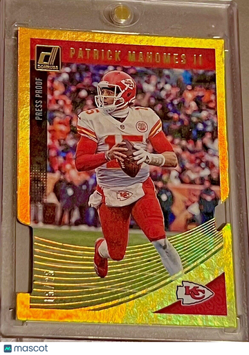 Jersey Number #15/25 1/1 Patrick Mahomes 2018 Donruss Gold Holo Press Proof D/C