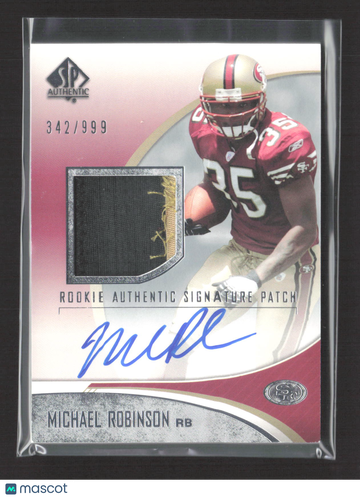 2006 Upper Deck SP Authentic Michael Robinson #250 /999 Rookie Authentic Signature Patch Event-Worn Memorabilia