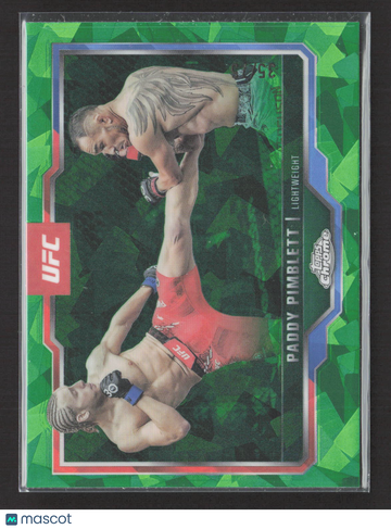 2025 Topps Chrome UFC Paddy Pimblett #177 Green Geometric