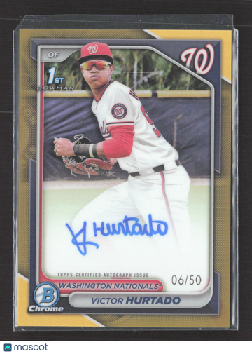 2024 Bowman Chrome Victor Hurtado #CPA-VH Gold Refractor /50 1st Bowman