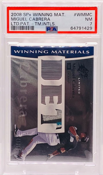 Miguel Cabrera Limited Patch-Team Initials PSA 7