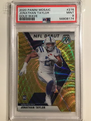 2020 Panini Mosaic JONATHAN TAYLOR  Gold Wave RC #'d 15/17 Very Rare! 