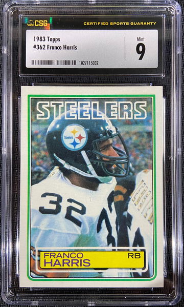 1983 Topps Franco Harris CSG 9 MINT POP 4! HOFer
