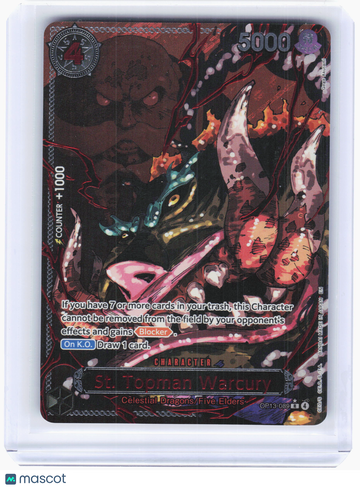 2024 One Piece—St. Topman Warcury #OP13-089 Carrying On His Will—Rare Foil (Alt Art)