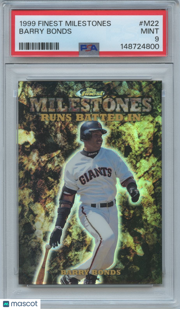 1999 Topps Finest Barry Bonds #M22 [Base] Insert PSA 9