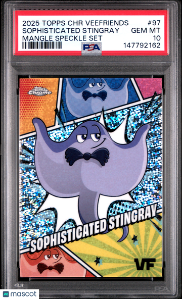 2025 Topps Chrome Veefriends Manga Speckle Set Sophisticated Stingray #97 Mangle PSA 10