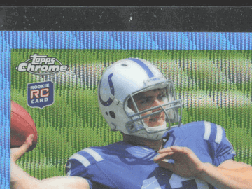 2012 Topps Chrome Andrew Luck Indianapolis Colts Blue Wave Refractor Trading Card BW-1