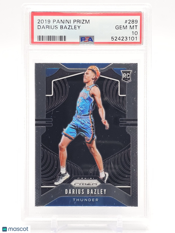 2019-20 Panini Panini Prizm Basketball Darius Bazley #289 RC PSA 10