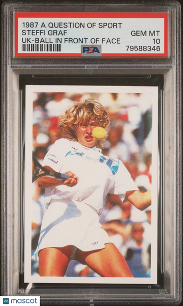 1987 A Question Of Sport Uk Steffi Graf BALL IN FRONT OF FACE PSA 10