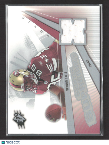 2006 Upper Deck SPx Swatch Supremacy Vernon Davis #SW-VD / Event-Worn Jersey Patch