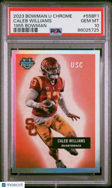 2023 Bowman University Chrome 1955 Bowman Caleb Williams #55BF1 Rookie PSA 10