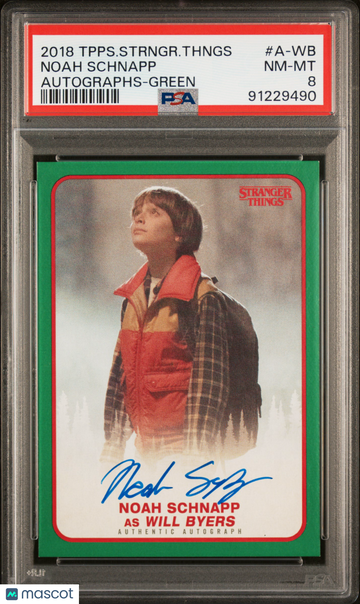 2018 Topps Stranger Things Autographs Noah Schnapp #A-WB PSA 8