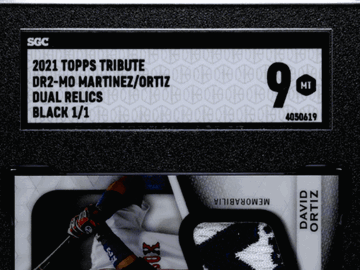 2021 Topps Tribute Martinez Ortiz #DR2-MO Dual Relics Black SGC 9