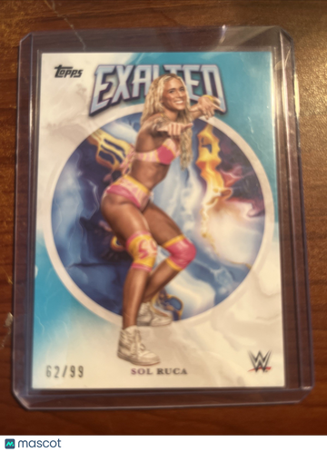 2025 Topps WWE Exalted Sol Ruca #60 Aqua Parallel/Variety Base Set