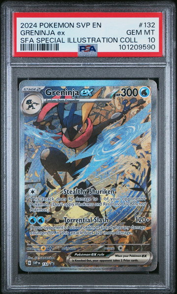 2024 Pokemon Scarlet and Violet Black Star Promo Shrouded Fable Special Illustration Collection Greninja Ex #132 PSA 10