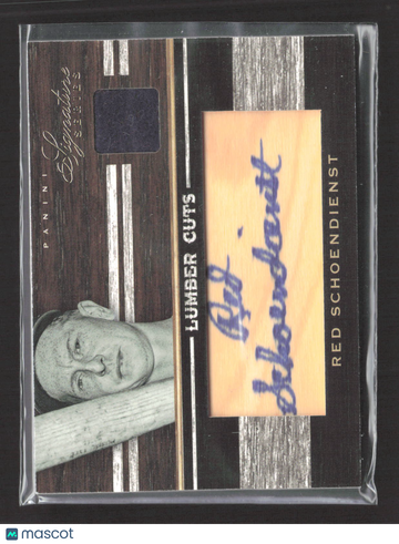 2012 Panini Signature Series Lumber Cuts Red Schoendienst #23 Game-used material Lumber Cuts