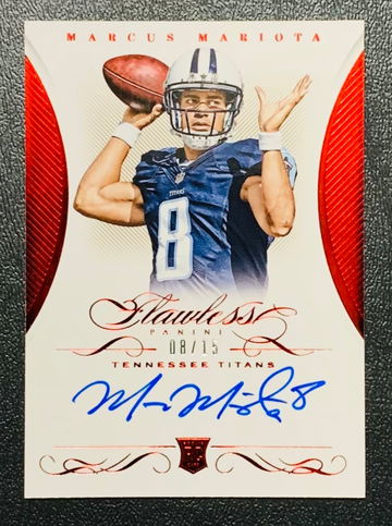 2015 Panini Flawless Marcus Mariota Ruby AUTO RC /15