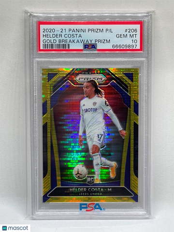 2020 Panini Prizm Premier League Helder Costa #206 Gold Breakaway PSA 10