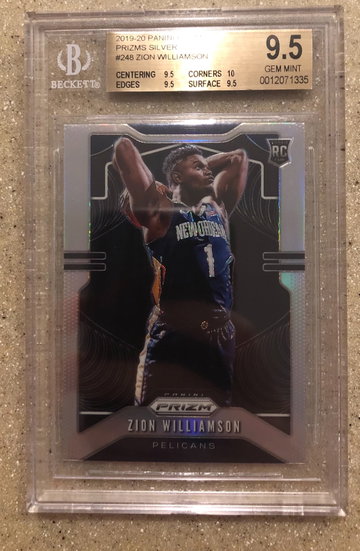 Zion Williamson silver Prizm bgs 9.5. Great subs!