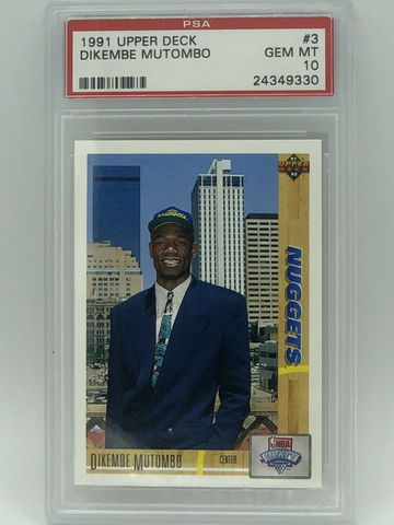 1991 Dikembe Mutombo Upper Deck PSA 10 Rookie #3