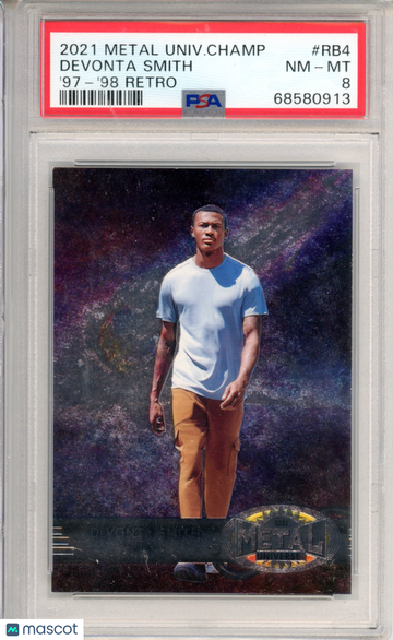 2021 Skybox Metal Universe Champions 1997-98 Retro Devonta Smith #RB4 '97 '98 Retro PSA 8