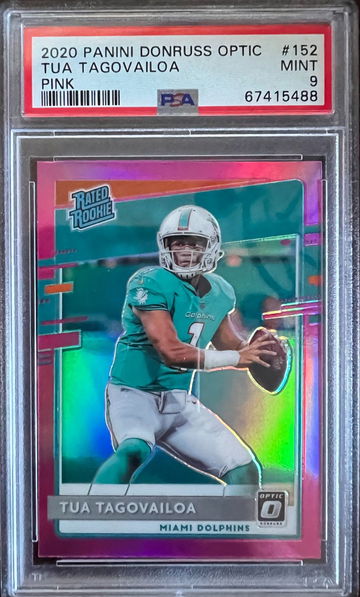 2020 Panini Donruss Optic Tua Tagovailoa #152 Rookie Parallel/Variety PSA 9