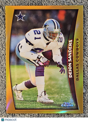 1998 Topps Chrome Deion Sanders #5 Refractor HOF Cowboys
