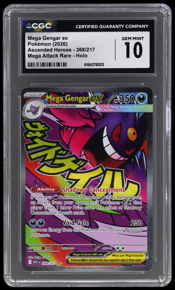 2026 Pokemon Mega Evolution Ascended Heroes Mega Gengar EX Mega Attack Rare CGC 10