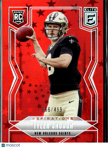 Tyler Shough 2025 Panini Donruss Elite Aspirations RC /499 New Orleans Saints