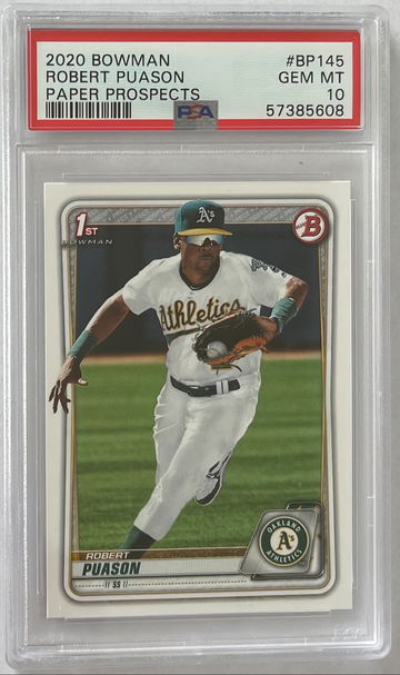2020 Bowman Paper Prospects Robert Puason PSA 10