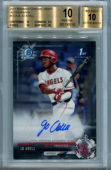 2017 Bowman Chrome Jo Adell BGS 10 auto 10 pristine