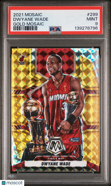 2021 Panini Mosaic Dwyane Wade #299 Gold PSA 9