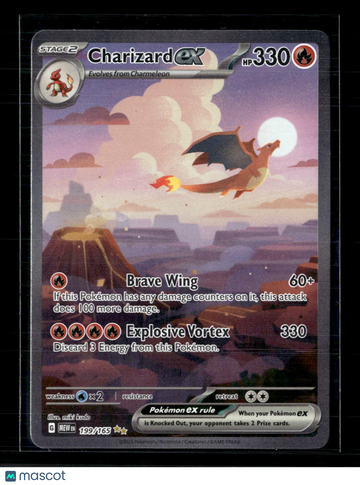 2023 Scarlet & Violet 151 Charizard EX Holo Secret Rare SAR #199/165