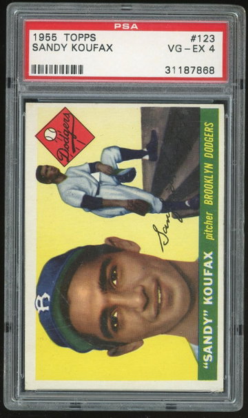 1955 Topps Sandy Koufax Rookie PSA 4