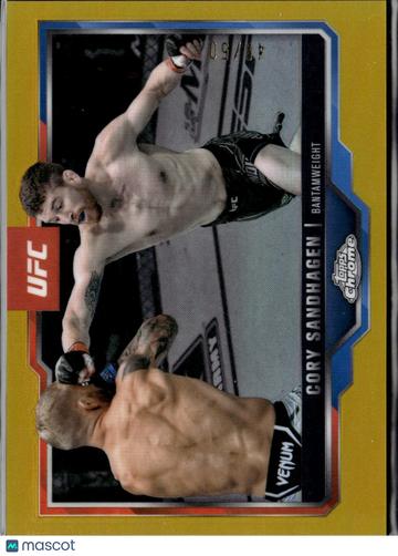 Cory Sandhagen 2025 Topps Chrome UFC Gold Refractor /50