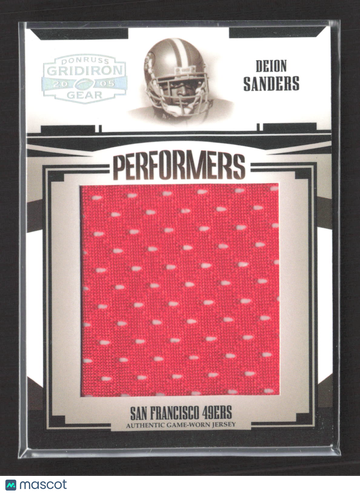 2005 Donruss Gridiron Gear Performers Deion Sanders #P-10 /100 Authentic Game-Worn Jersey