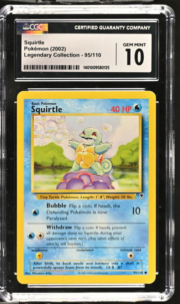 2002 Pokémon Legendary Collection Squirtle #95/110 CGC 10