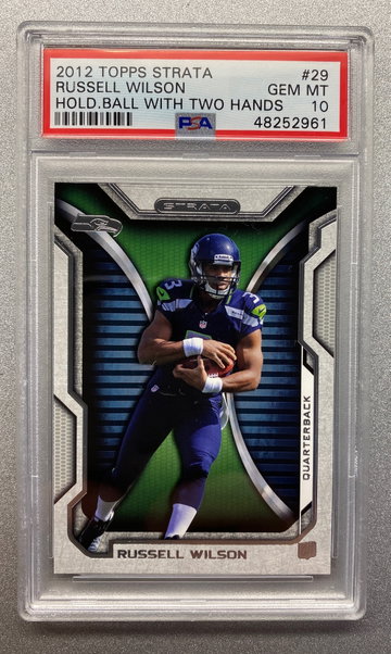 RUSSELL WILSON 2012 TOPPS STRATA ROOKIE CARD PSA 10 GEM MINT