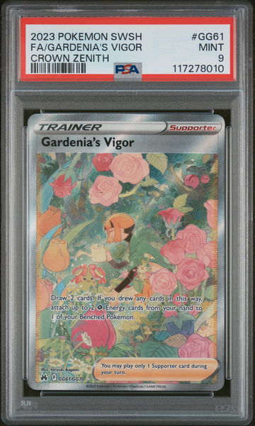 2023 Pokemon SWSH #GG61 Gardenia's Vigor Crown Zenith PSA 9