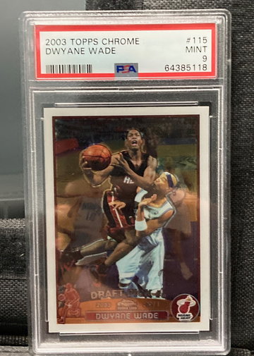 2003 Topps Dwyane Wade Chrome #115 Base PSA 9